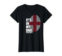 Its in My DNA English Roots St Georges Cross Design Value Graphic T-Shirt, Women, Black, M
