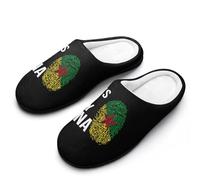It's In My DNA French Guiana Flag Men's Cozy Cotton Slippers with Memory Foam Lightweight Anti-skid House Shoes for Indoor Outdoor