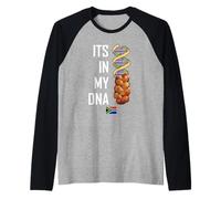 Its in My DNA Funny South Africa Koeksister Braai Raglan Baseball Tee