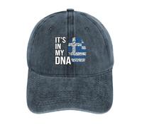 It's in My DNA Greece Flag Funny Golf Dad Hat Classic Cotton Baseball Cap Adjustable Trucker Hats Gift for Men Women