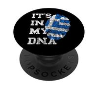 It's In My DNA Greece Flag Greek Roots PopSockets Adhesive PopGrip