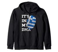 It's In My DNA Greece Flag Greek Roots Zip Hoodie