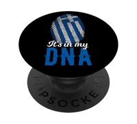 It's In My DNA Greek Flag Fingerprint Retro Vintage PopSockets Adhesive PopGrip