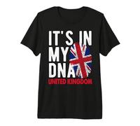 It's in My DNA - Grunge British Flag Red, White, and Blue Premium T-Shirt