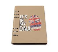 It's In My DNA Hawaii State Flag Leather A5 Binder Notebook Refillable Travel Journal with 90 Sheets Personal Planner for Women Men