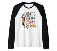 It's in My DNA Indigenous Native American Indian Day Pride Raglan Baseball Tee