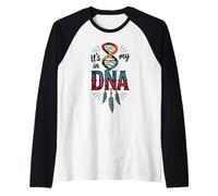 It's in My DNA Indigenous Native American Indian Day Pride Raglan Baseball Tee