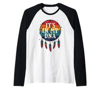 It's in My DNA Indigenous Native American Indian Day Pride Raglan Baseball Tee