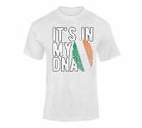 Its in My DNA Ireland T Shirt - Funny Irish Gifts, Irish Rugby Shirt, Ireland Flag Tee, Irish T Shirt for Adults & Kids, Ireland Gifts - White Medium