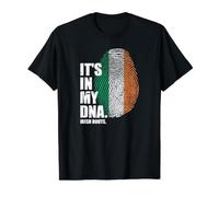 Its in My DNA Irish Roots Ireland Flag Design Value Graphic T-Shirt, Men, Black, L