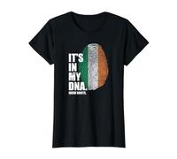 Its in My DNA Irish Roots Ireland Flag Design Value Graphic T-Shirt, Women, Black, M