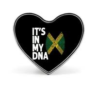 It's In My DNA Jamaica Flag Heart Brooch Cute Badge Lapel Pins