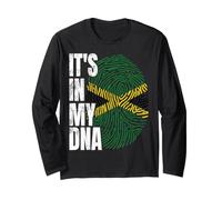 It's in My DNA Jamaican Flag Fingerprint Long Sleeve T-Shirt