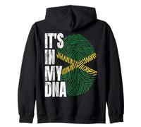 It's In My DNA Jamaican Flag Fingerprint Zip Hoodie