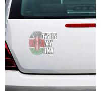It's in My DNA Kenya Flag Fingerprint Vinyl Decal Kenya Stickers Patriotic Decor Vinyl Sticker Decals for Cars Trucks, Windows, Walls, Laptops 11"