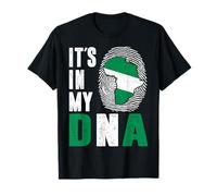 It's In My DNA Nigerian Proud Nigeria Flag Fingerprint T-Shirt