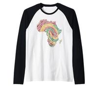 It's in My DNA Pan African Fingerprint Black History Life Raglan Baseball Tee
