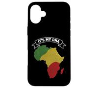 It's In My DNA Pan African Fingerprint Black History Month Case for iPhone 16 Plus
