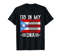 It's in My DNA Puerto Rico Flag Fingerprint T-Shirt