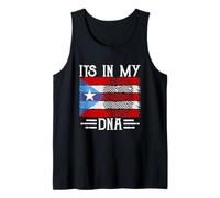 It's in My DNA Puerto Rico Flag Fingerprint Tank Top