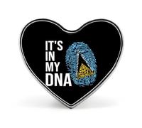 It's In My DNA Saint Lucia Flag Heart Brooch Cute Badge Lapel Pins