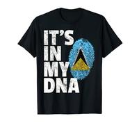 IT'S IN MY DNA Saint St. Lucia Flag Christmas Gift Country T-Shirt