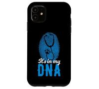 It's In My DNA Stethoscope Paw Vet Fingerprint Case for iPhone 11