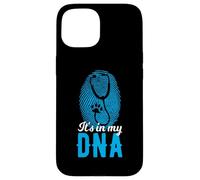 It's In My DNA Stethoscope Paw Vet Fingerprint Case for iPhone 15