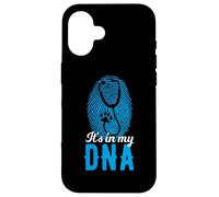 It's In My DNA Stethoscope Paw Vet Fingerprint Case for iPhone 16