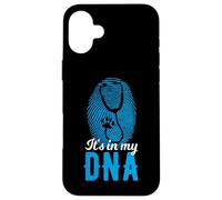 It's In My DNA Stethoscope Paw Vet Fingerprint Case for iPhone 16 Plus