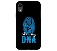 It's In My DNA Stethoscope Paw Vet Fingerprint Case for iPhone XR