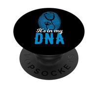 It's In My DNA Stethoscope Paw Vet Fingerprint PopSockets Adhesive PopGrip