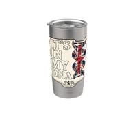 It's in My DNA UK Union Jack Flag British Heritage Design Stainless Steel Insulated Tumbler