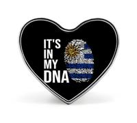 It's In My DNA Uruguay Flag Heart Brooch Cute Badge Lapel Pins