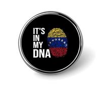 It's In My DNA Venezuela Flag Print Round Badge Metal Decorative Brooches 1 Inch Funny Lapel Pin Gift Or Backpack Clothing