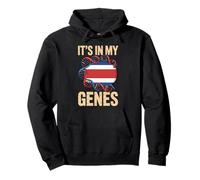 It's In My Genes Costa Rica DNA Flag Pullover Hoodie