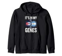 It's In My Genes Half Argentine Cuban Roots Cuba Zip Hoodie