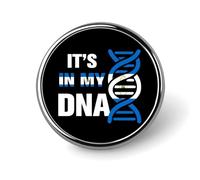 It's in My Nicaragua Nicaraguan Roots Round Badge Men Women Bezel Pin Button Brooch Lapel Tie Pins for Suits Shirt Jacket Hat Costume Decorative