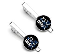 It's In MyScotland Scottish Roots Tie Clips for Men Silver Necktie Round Tie Bar Pinch Clips Set of 2 Tie Pin for Wedding Anniversary Business Graduatio