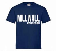 It's in The Blood Millwall Tshirt top Football Gift Premium Clothing Black