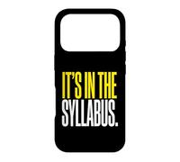 It's In The Syllabus College Professor Academic Instructor Case for iPhone 17 Pro