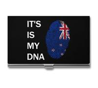 It's is My DNA New Zealand Business Card Wallet Credit Card Holder Metal Square Small Pocket Purse