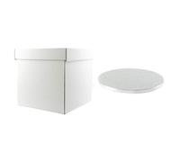 Its Just A Box 11" x 11" x 11" Stacked Cake Box & 11" Round Cake Drum
