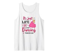 It's Just Life So Keep Dancing Through - Pink Witchy Tank Top