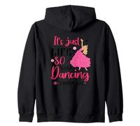 It's Just Life So Keep Dancing Through - Pink Witchy Zip Hoodie