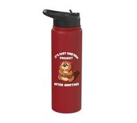 It's Just one Dam Project After Another Woodworker Beaver Stainless Steel Insulated Water Bottle