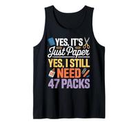 It's Just Paper Embellished Craft Hobby Crafter Scrapbooking Tank Top