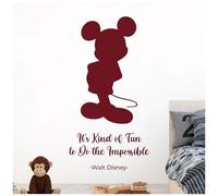 It's Kind of Fun to do The Impossible - Walt Disney Wall Quote Decal Sticker [Medium] [Burgundy]