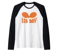 It's Leg Day Funny Turkey Day Thanksgiving Food Dinner Gym Raglan Baseball Tee
