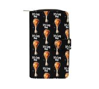 It's Leg Day Long Zippered Pouch Slim Clutch Organizer Purse Money and Credit Card Holder for Men Women